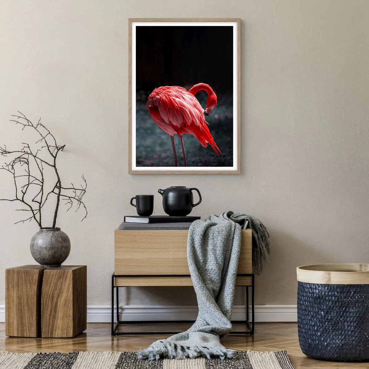 Poster in cornice rovere chiaro - La poesia cremisi della natura - 50x70 cm