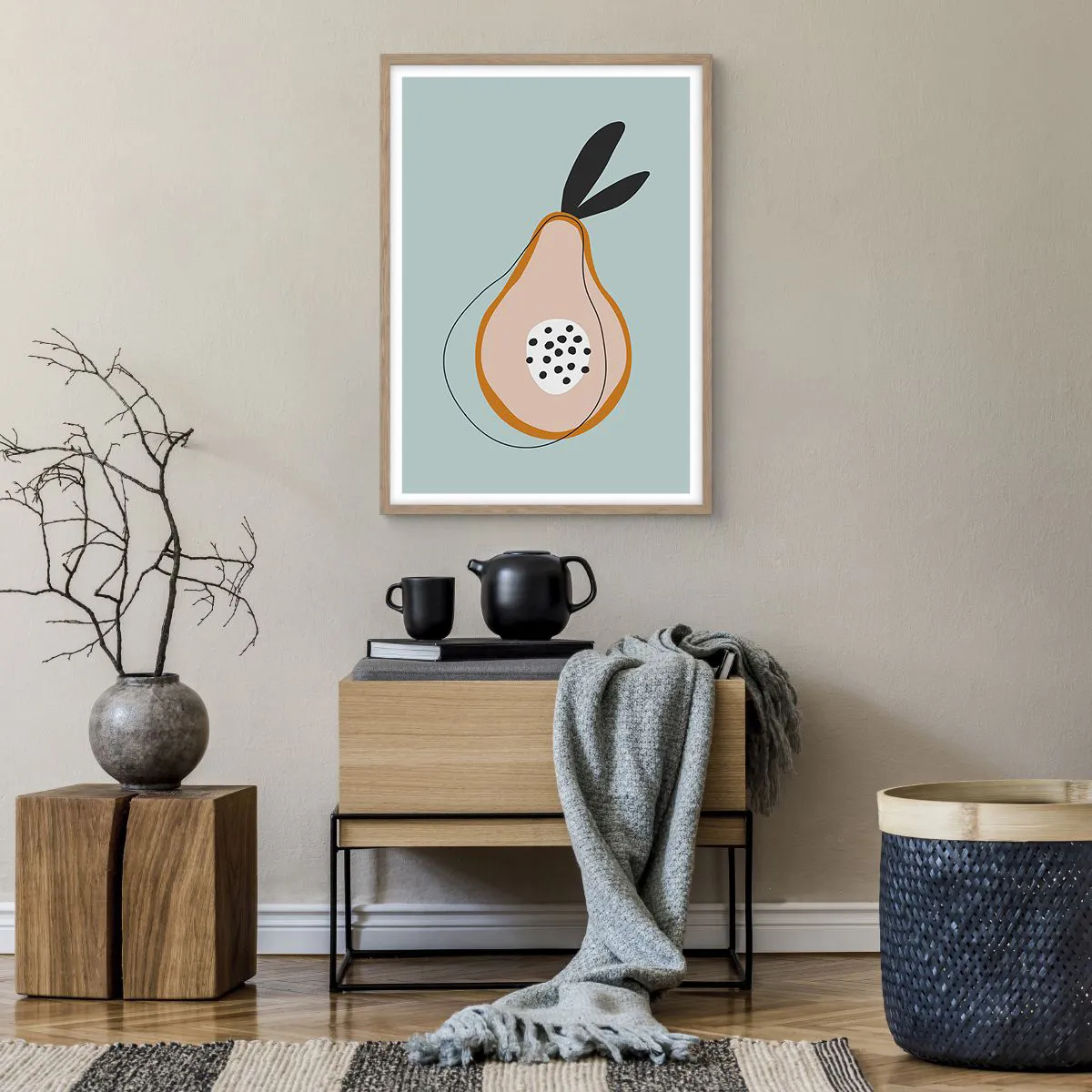 Poster în ramă de stejar deschis - Pătrunzând în natura lucrurilor - 50x70 cm