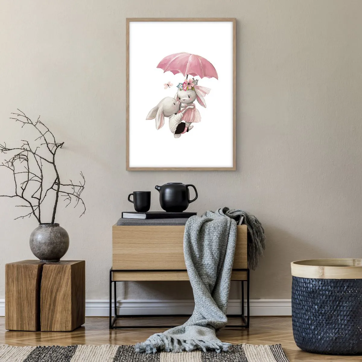 Affisch i ram av ljusek - Det är just kärlek - 50x70 cm