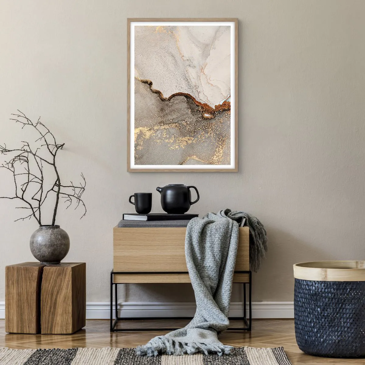 Poszter világos tölgy keretben - A színek határán - 50x70 cm