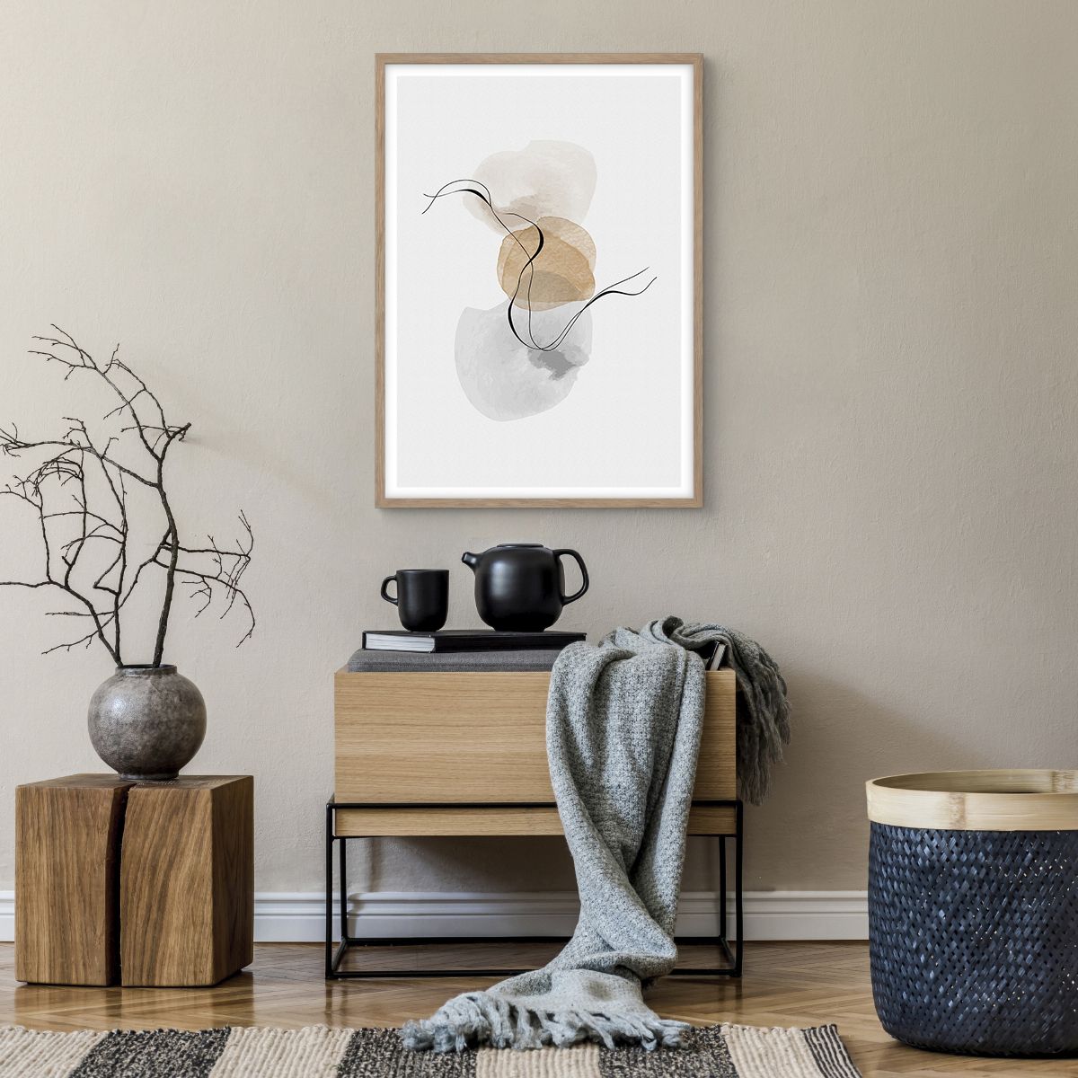 Affisch i ram av ljusek Abstraktion, Affisch i ram av ljusek Konst, Affisch i ram av ljusek Modernt Mönster, Affisch i ram av ljusek Konstnärlig Konst, Affisch i ram av ljusek Grafik