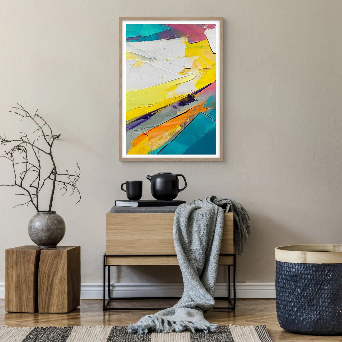 Poszter világos tölgy keretben - A fény anatómiája - 50x70 cm