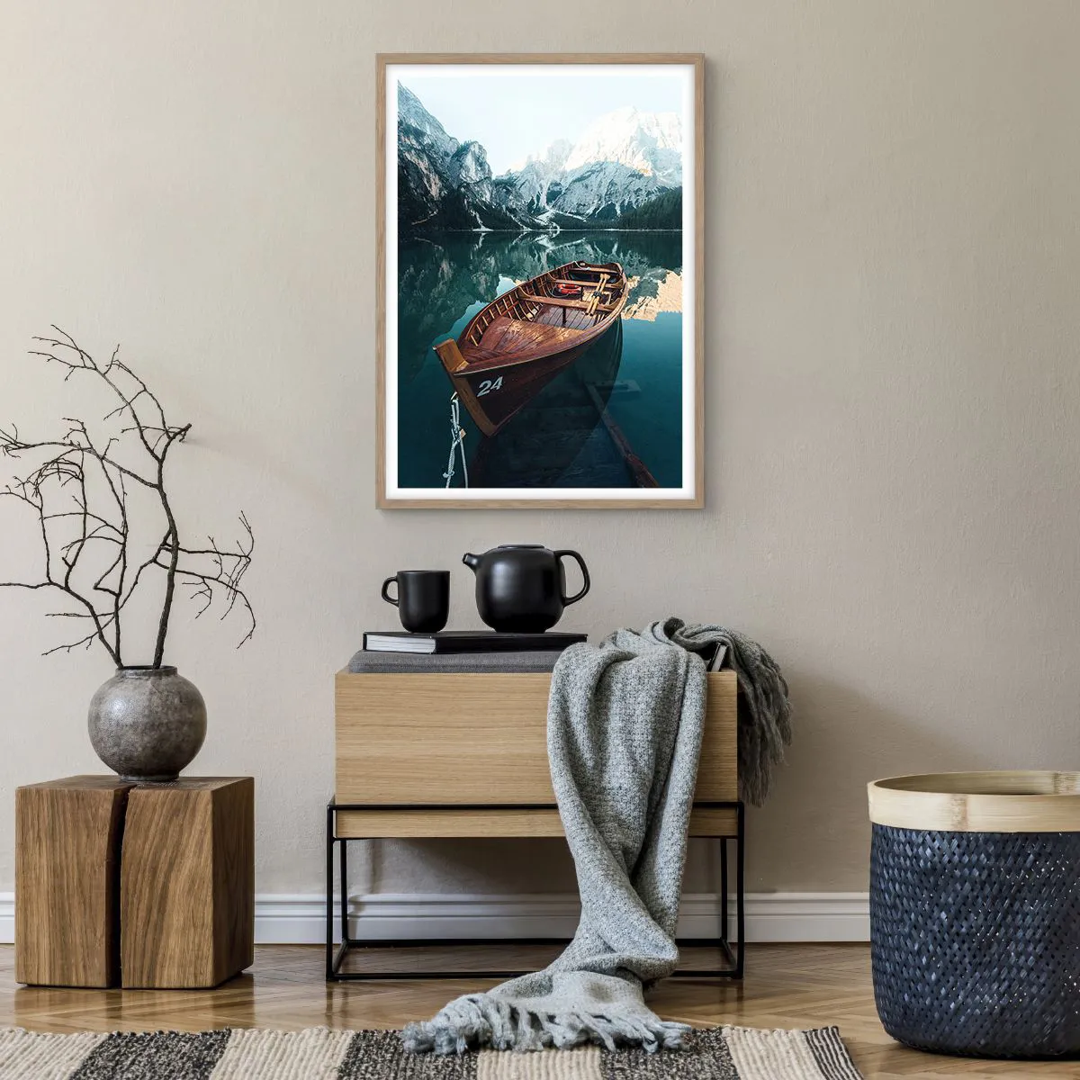 Plakat w ramie jasny dąb - Jak na szkle malowane - 50x70 cm