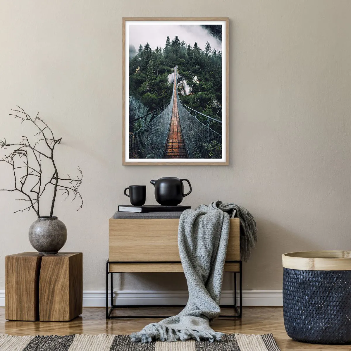 Affiche dans un chêne clair - Poster - Uniquement pour les aigles - 50x70 cm