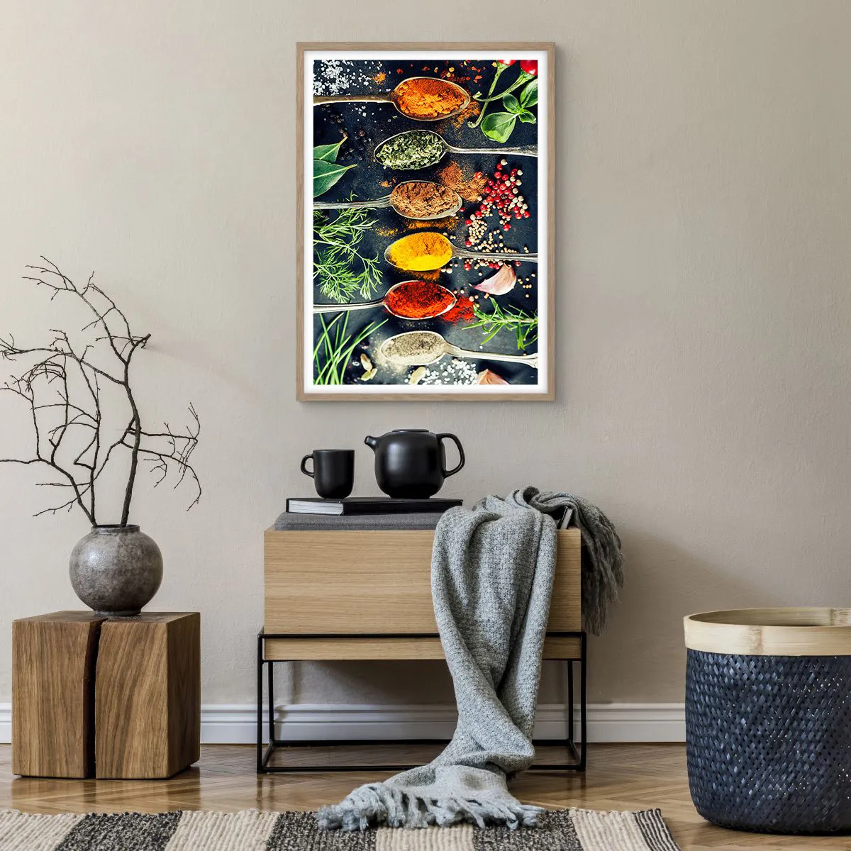 Een poster in een licht eiken lijst - Culinaire magie - 50x70 cm