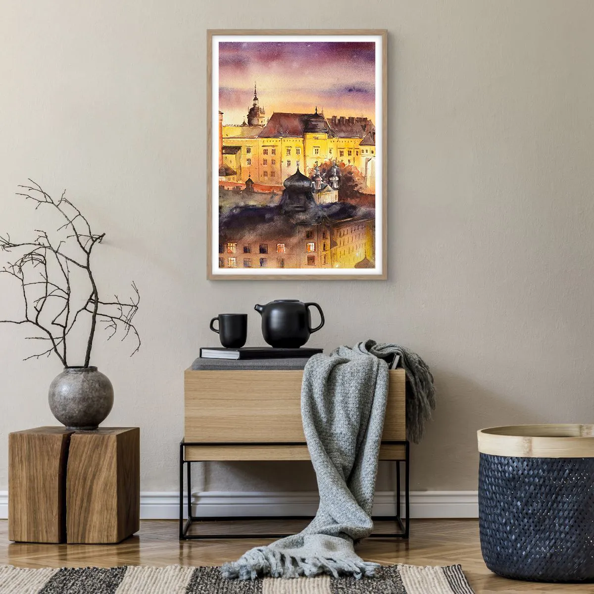 Een poster in een licht eiken lijst - Geschiedenis en sprookje - 50x70 cm