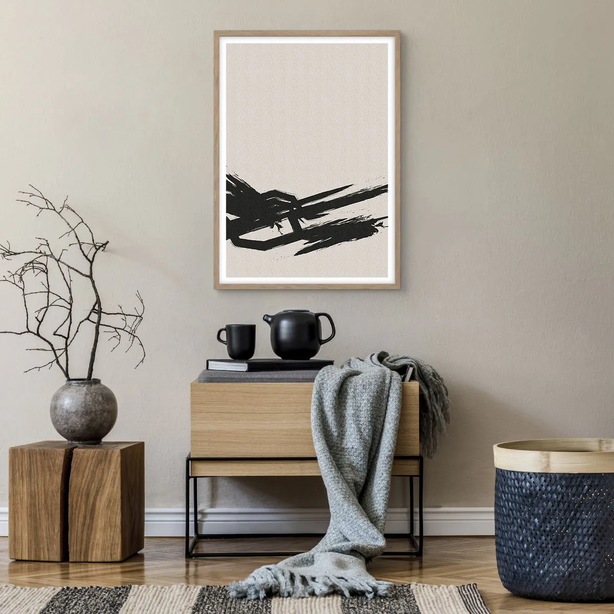 Plakát v rámu světlý dub - Nezastavitelná hybnost - 50x70 cm