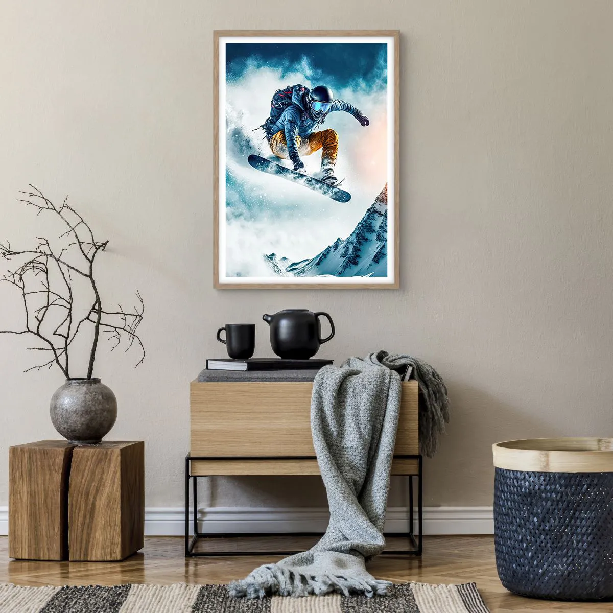 Poster in light oak frame - Extreme Emotions - 50x70 cm