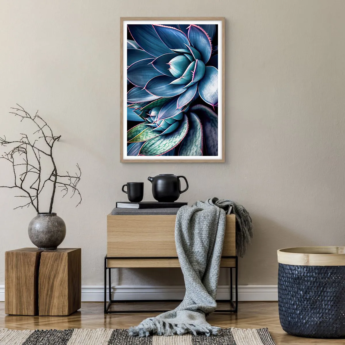 Affiche dans un chêne clair - Poster - Force vital - 50x70 cm