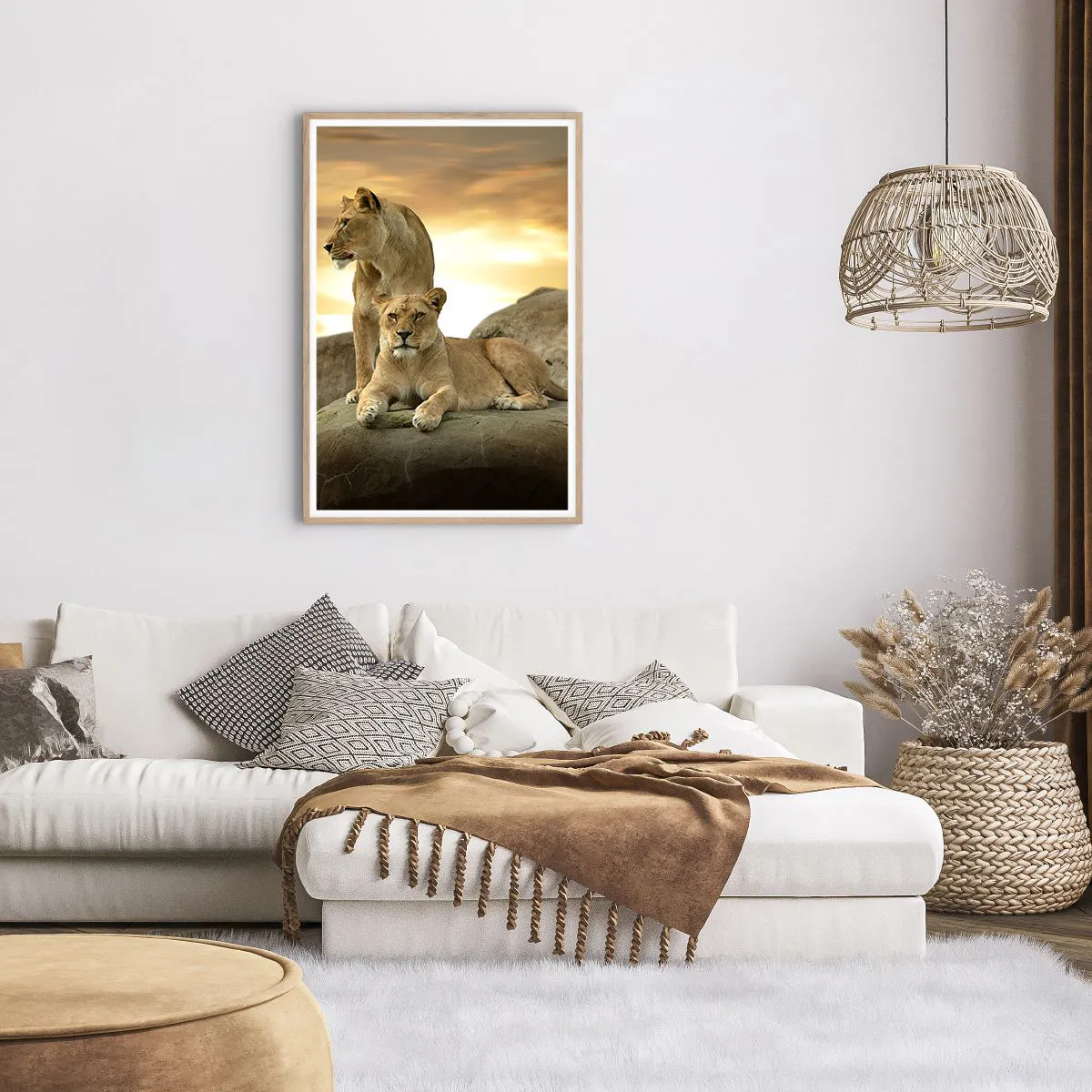 Poster in light oak frame - Royal Majesty - 61x91 cm