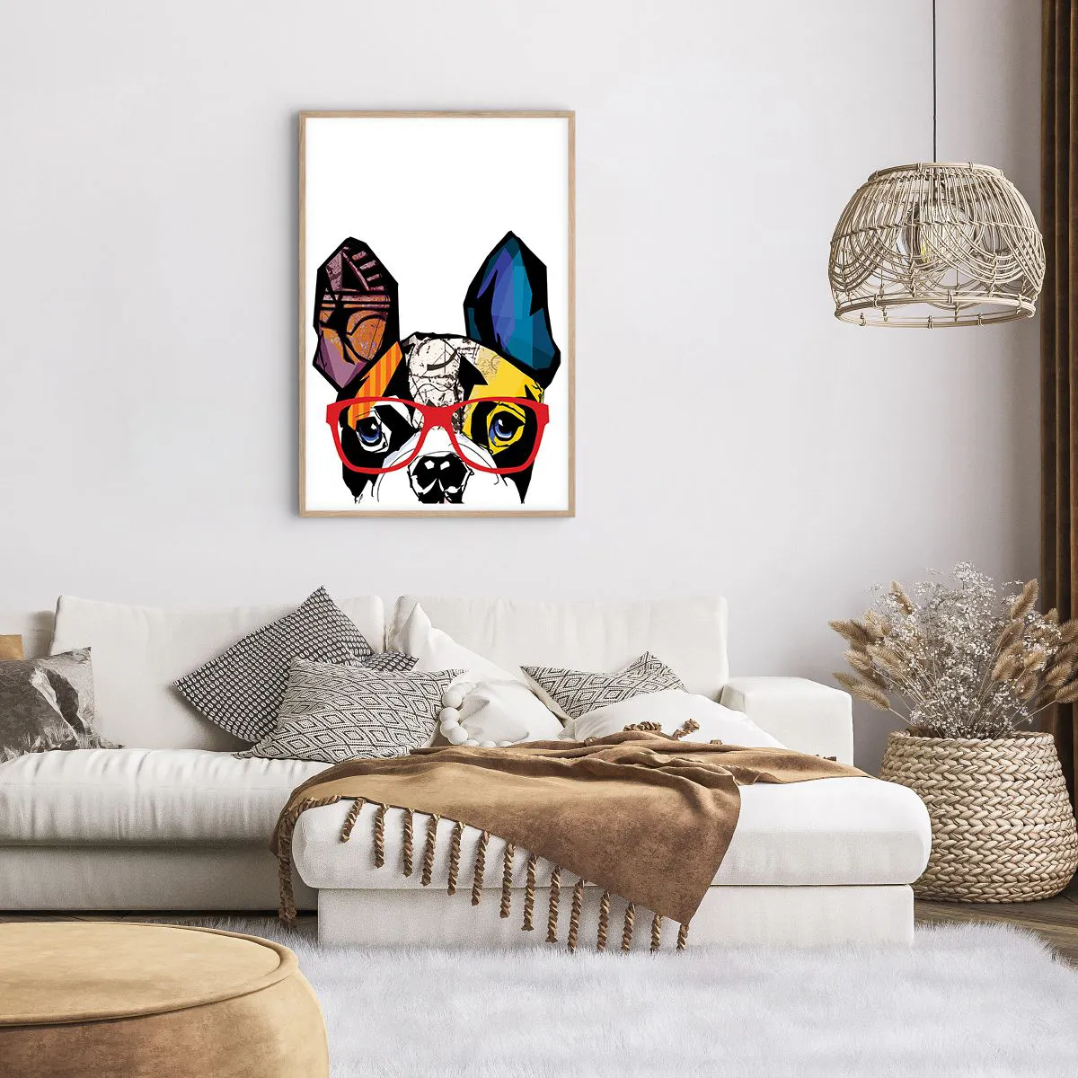 Póster en marco roble claro - El intelectual - 61x91 cm