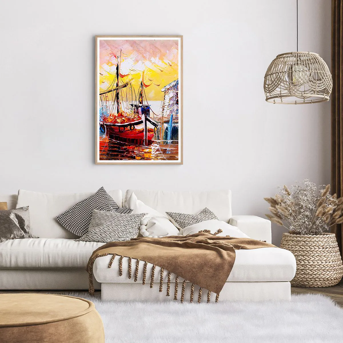 Pôster com moldura de carvalho claro - Feliz retorno - 61x91 cm