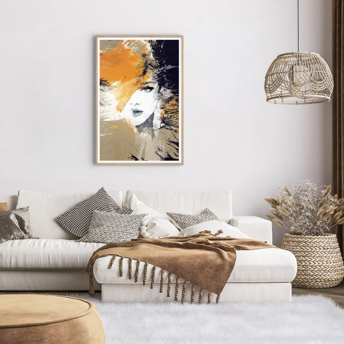 Poszter világos tölgy keretben - És van fény - 61x91 cm