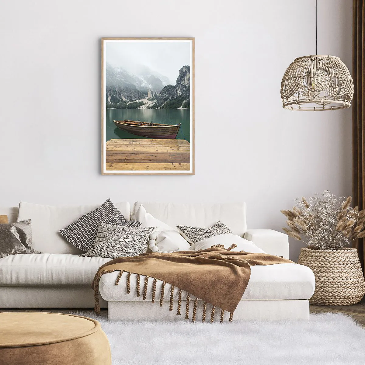 Poszter világos tölgy keretben - "És a homlok büszke sziklái" - 61x91 cm