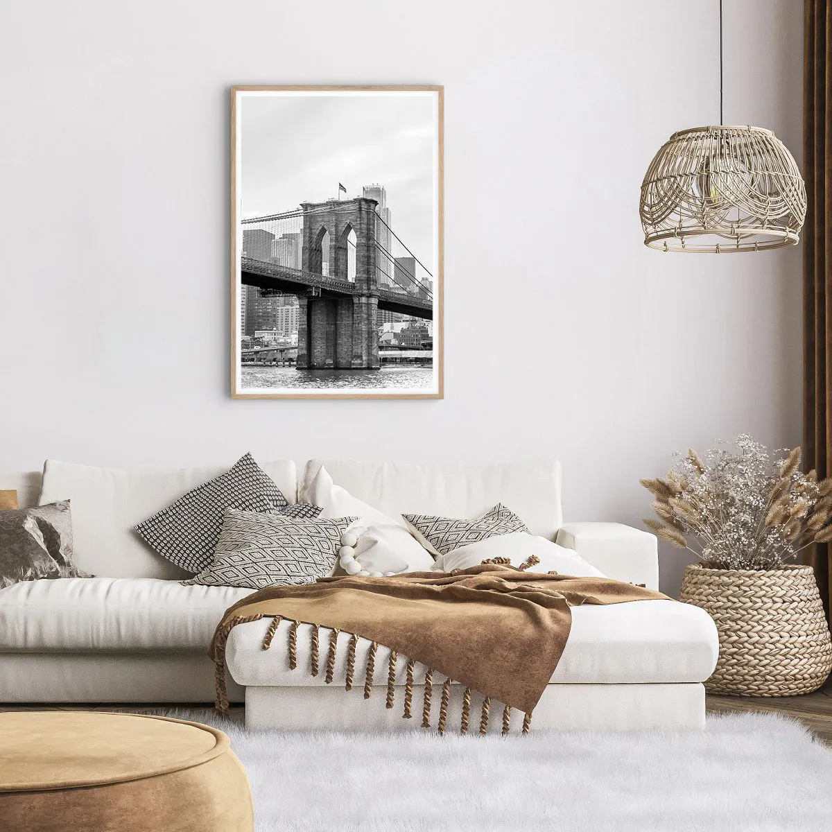 Plakat w ramie jasny dąb - Nowojorskie klimaty - 61x91 cm