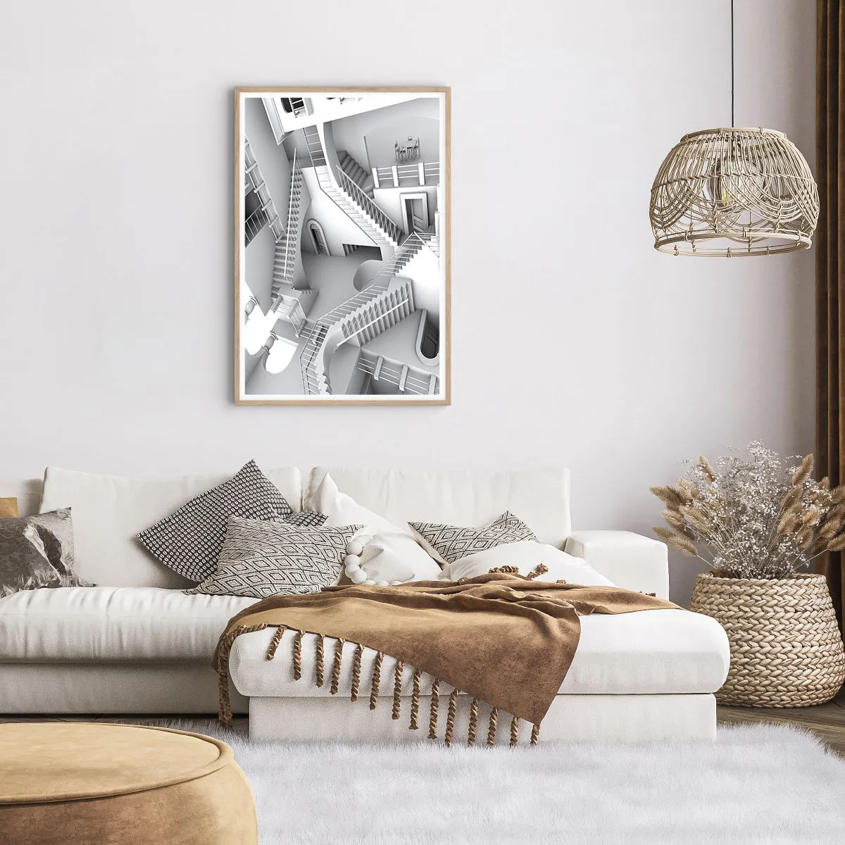 Plakat w ramie jasny dąb - Paradoksy przestrzeni - 61x91 cm