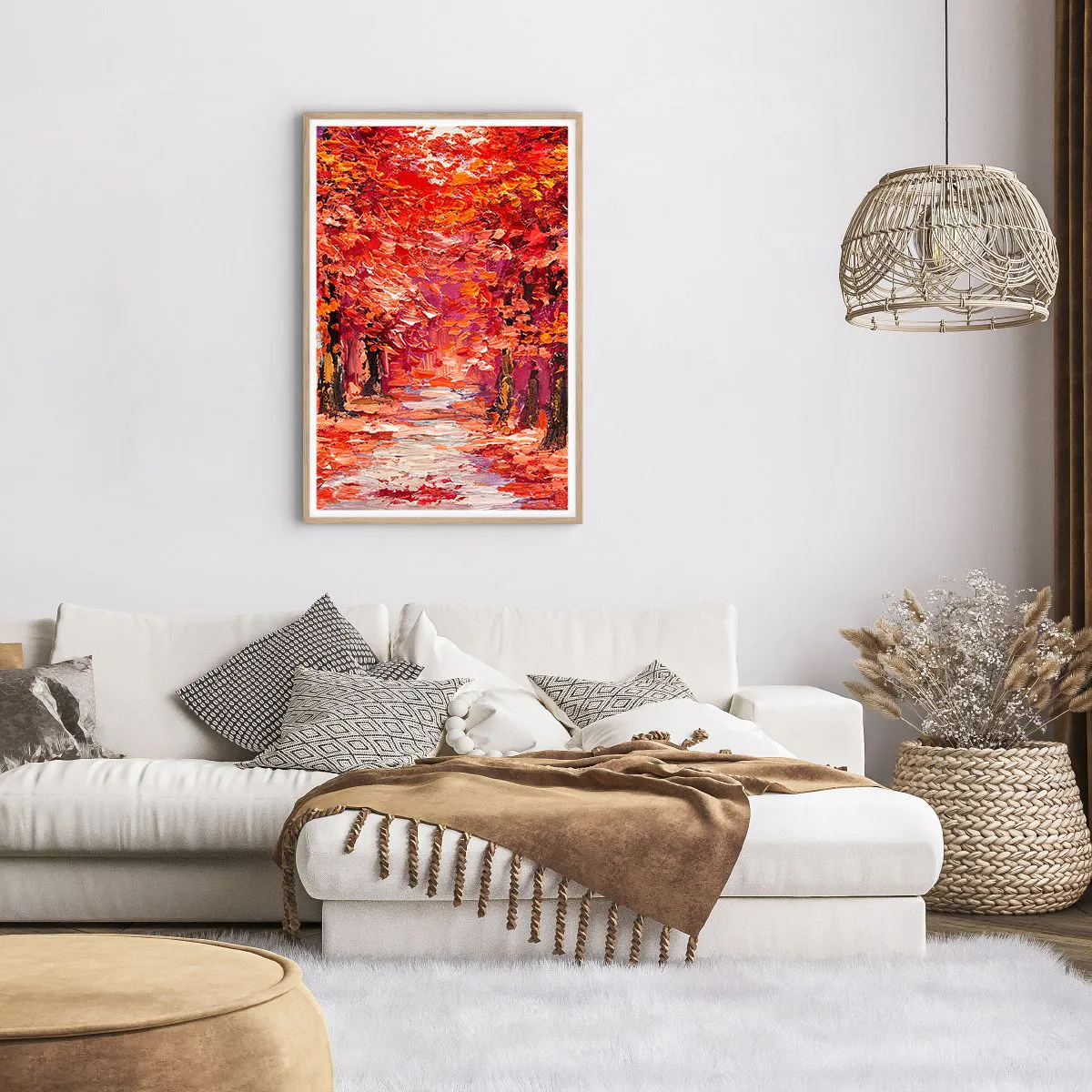 Affiche dans un chêne clair - Poster - Impression d'automne - 61x91 cm