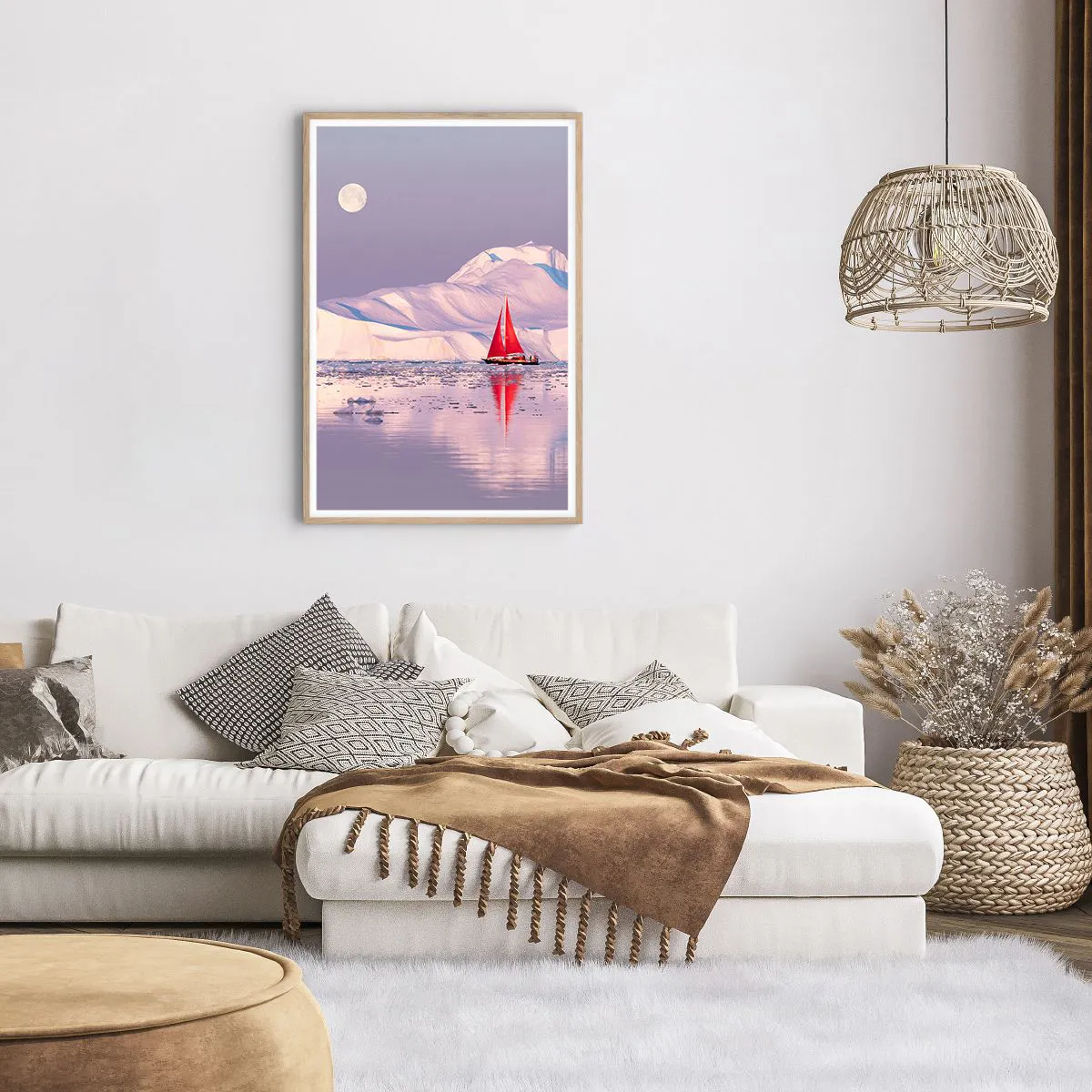 Plakat w ramie jasny dąb - Żar żagla, chłód lodu - 61x91 cm