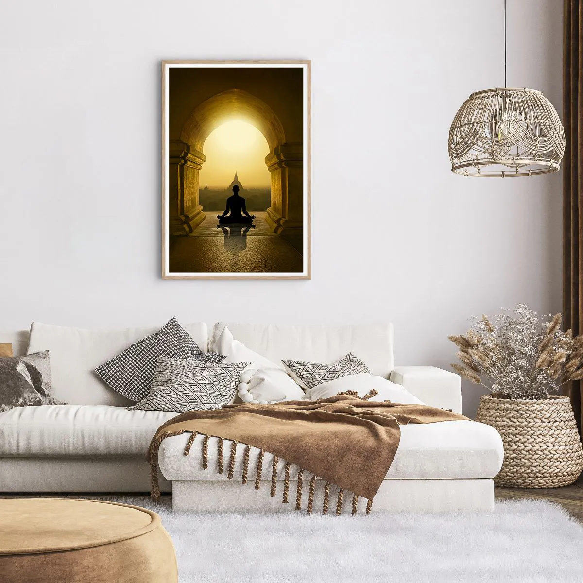 Poster în ramă de stejar deschis - Armonie completă - 61x91 cm