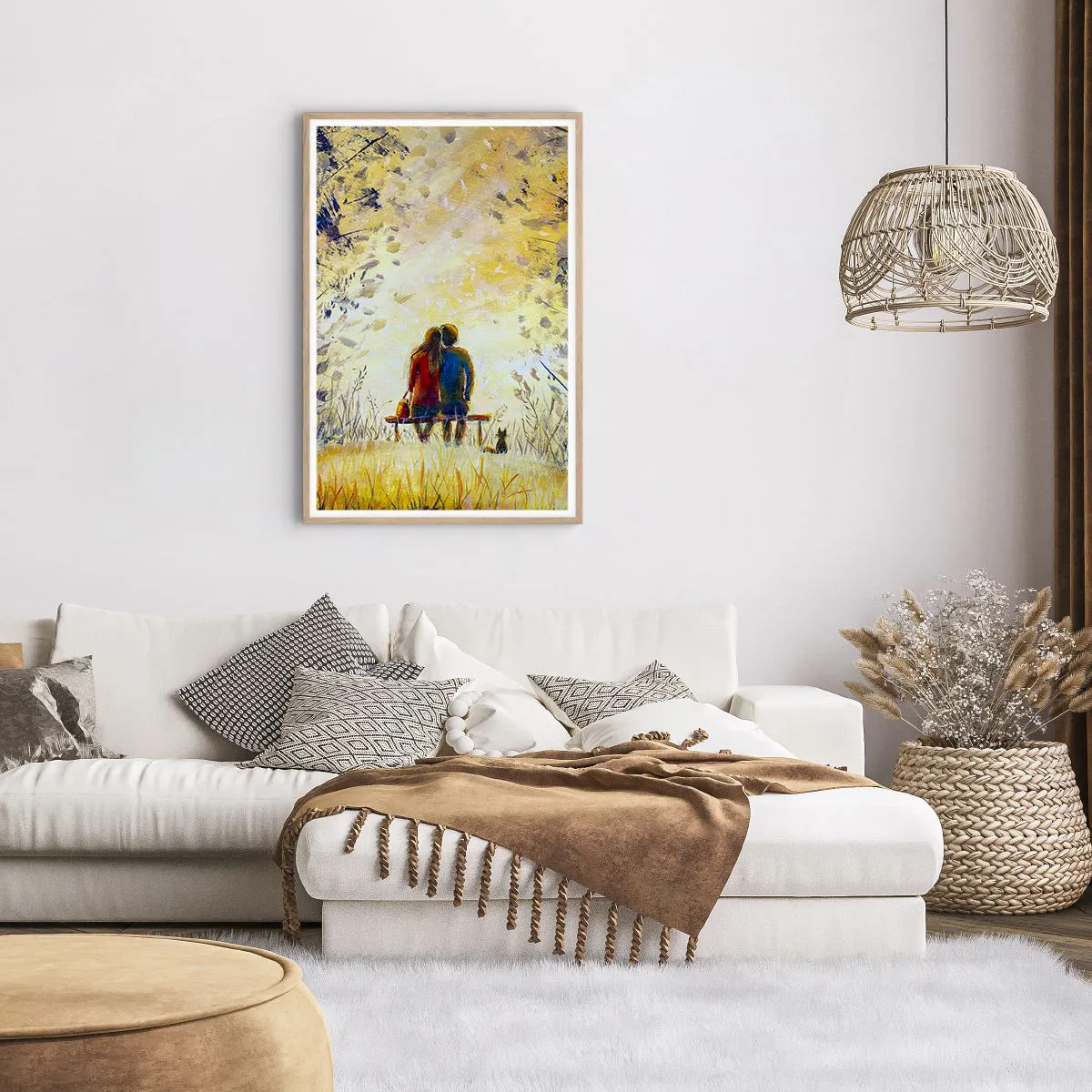 Poszter világos tölgy keretben - Varázslatos pillanat - 61x91 cm