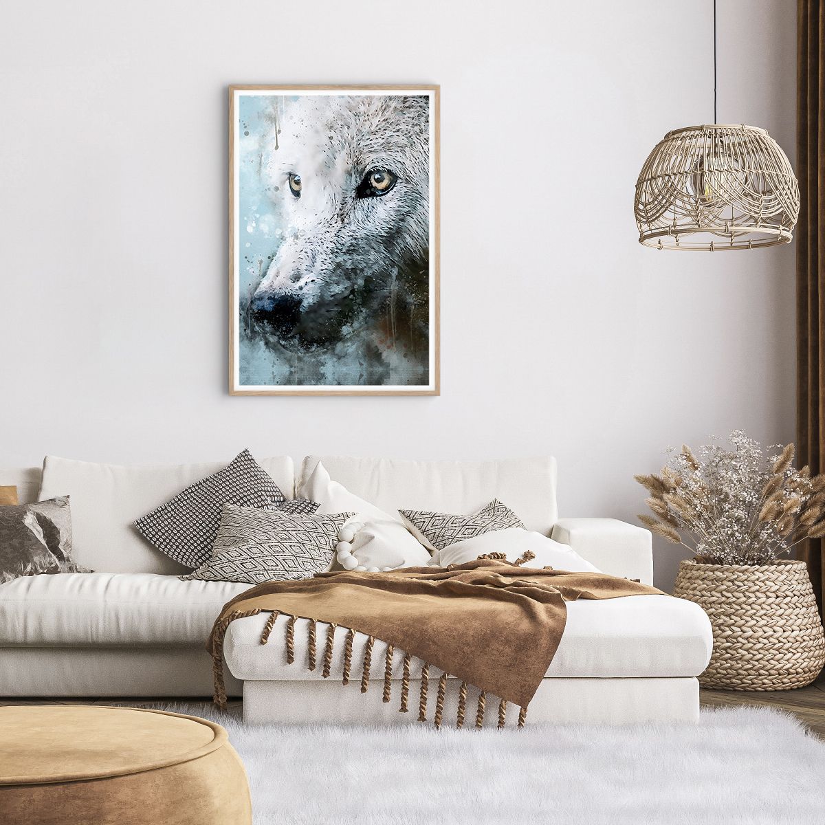 Nacnic Ippopotamo Animale Sorridente Variopinta Stampe Di Poster Da Parete  Per Camera Decorazione Di Modello 1 A3 Con Cornici In Legno Chiaro