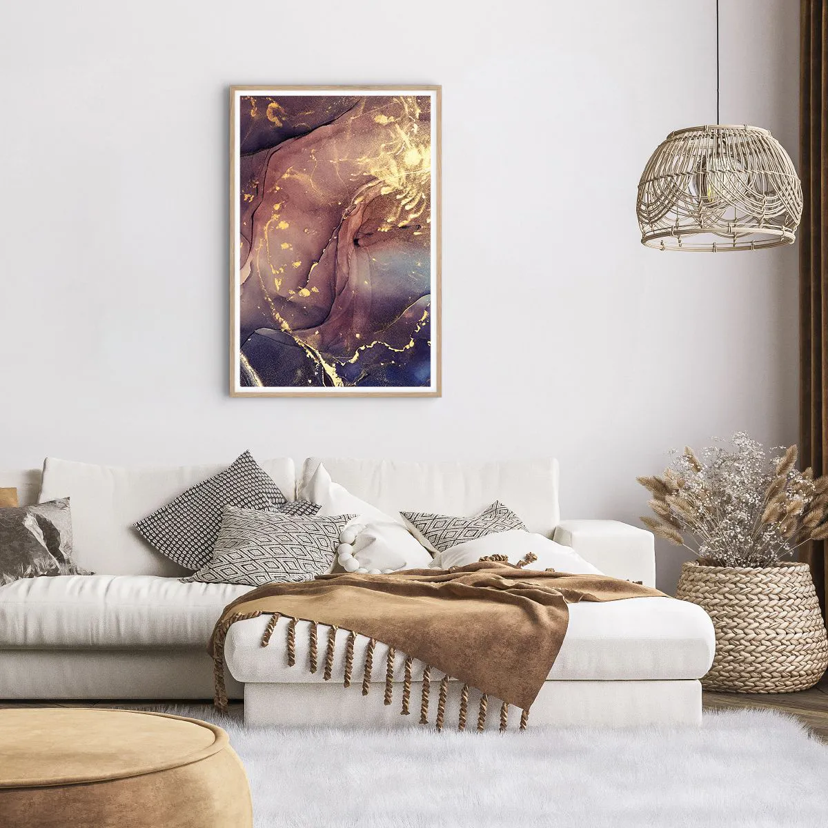 Póster en marco roble claro - Materia y espíritu - 61x91 cm