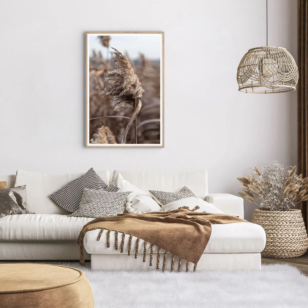 Poster in light oak frame - Time to Fly with the Wind - 61x91 cm