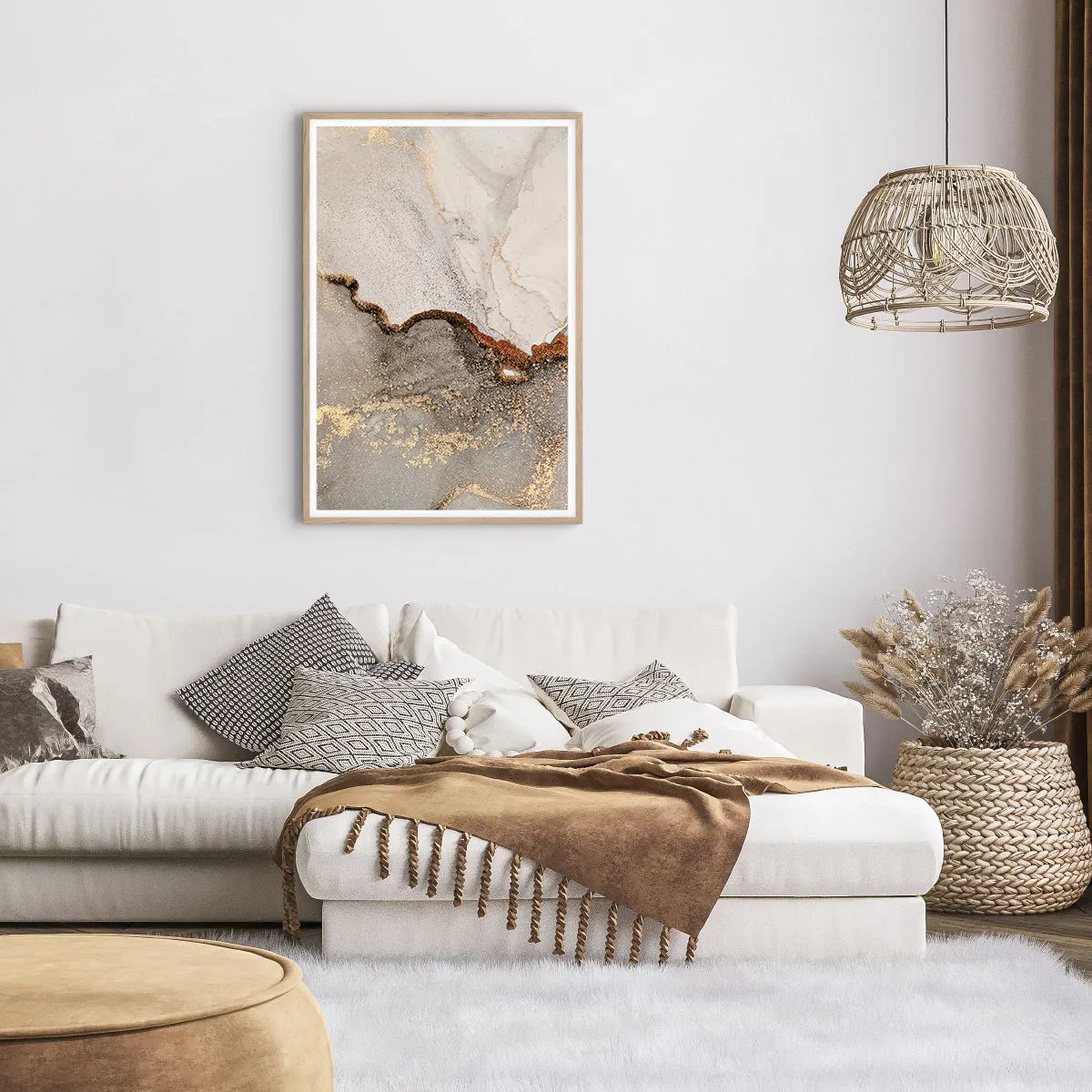 Plakát v rámu světlý dub - Na hranici barev - 61x91 cm