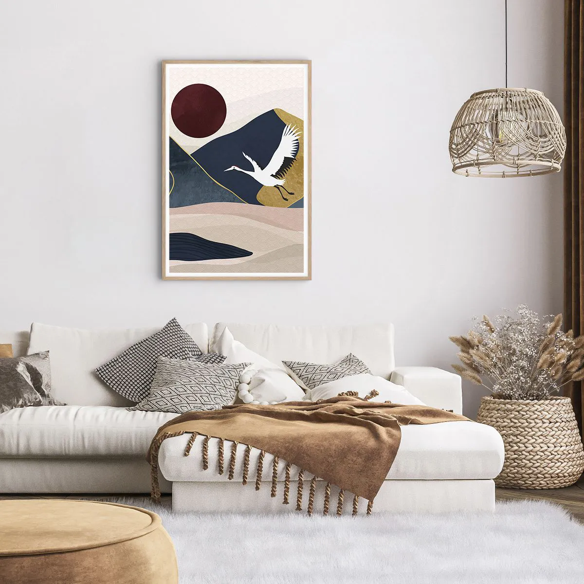 Affiche dans un chêne clair - Poster - Encore une fois, la journée s'est ÉCOULÉE - 61x91 cm