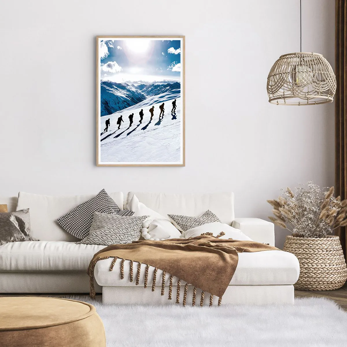 Póster en marco roble claro - Equipo de conquistadores - 61x91 cm