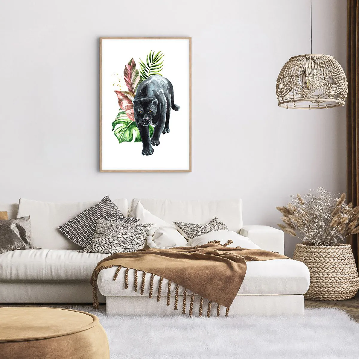 Póster en marco roble claro - Salvaje de corazón - 61x91 cm