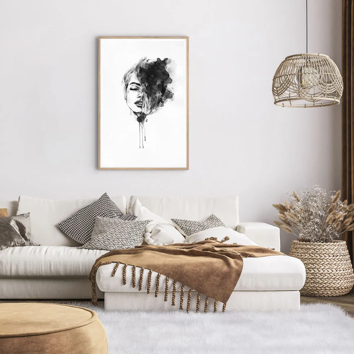 Poszter világos tölgy keretben - Miről álmodozik egy lány - 61x91 cm