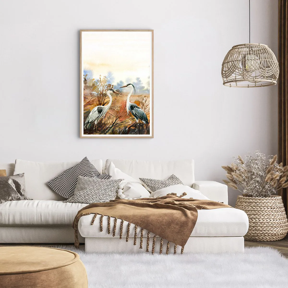 Affisch i ram av ljusek - Vart ska vi på hösten? - 61x91 cm