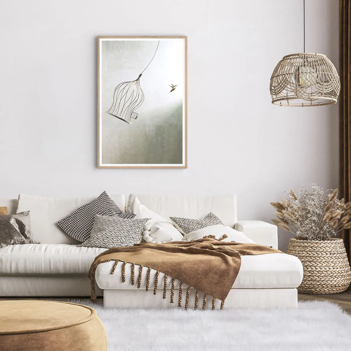 Affiche dans un chêne clair - Poster - Dans son élément - 61x91 cm