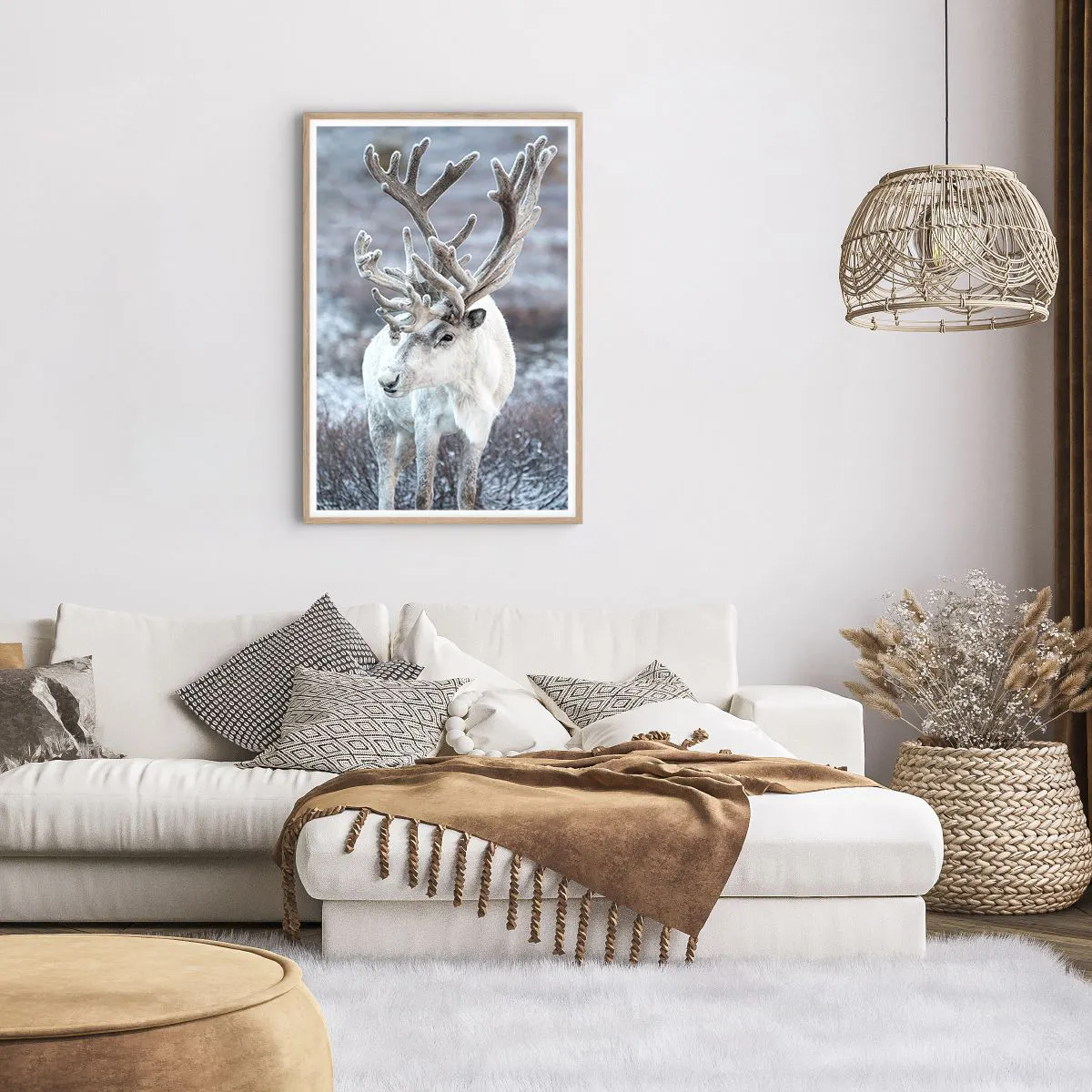 Pôster com moldura de carvalho claro - Retrato ao sol - 61x91 cm