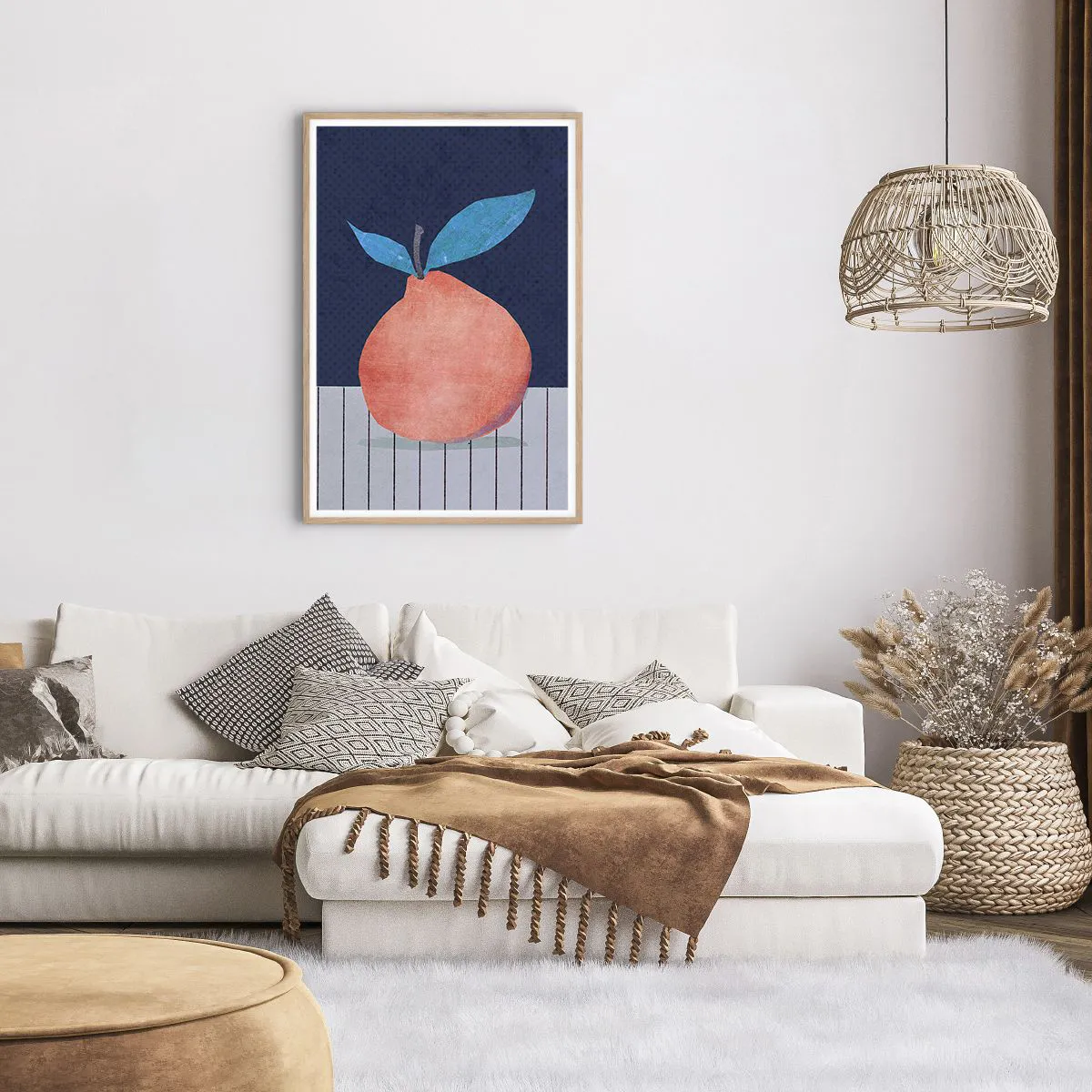 Poszter világos tölgy keretben - Domborúság és sík - 61x91 cm