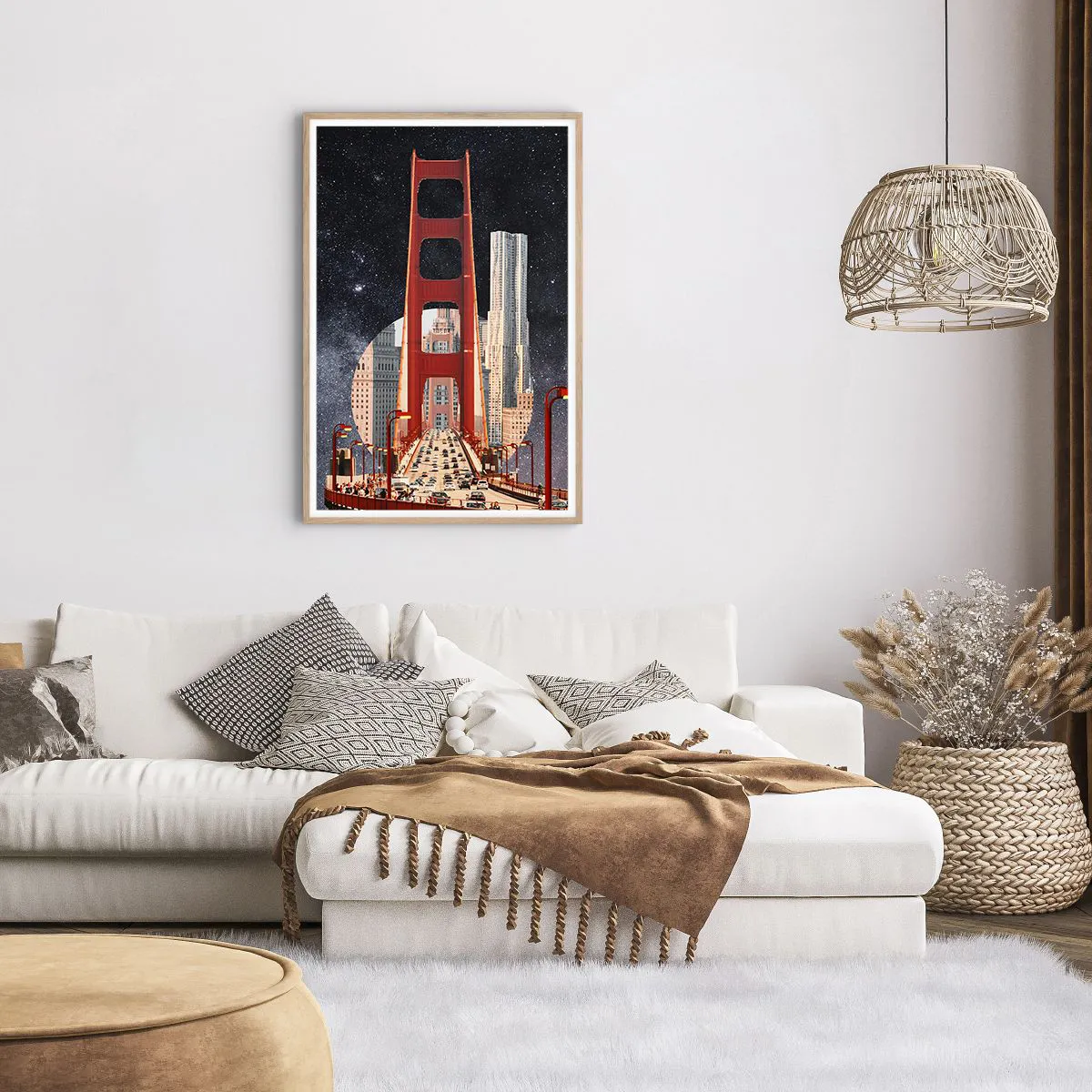 Plakat w ramie jasny dąb - Zawsze w centrum - 61x91 cm