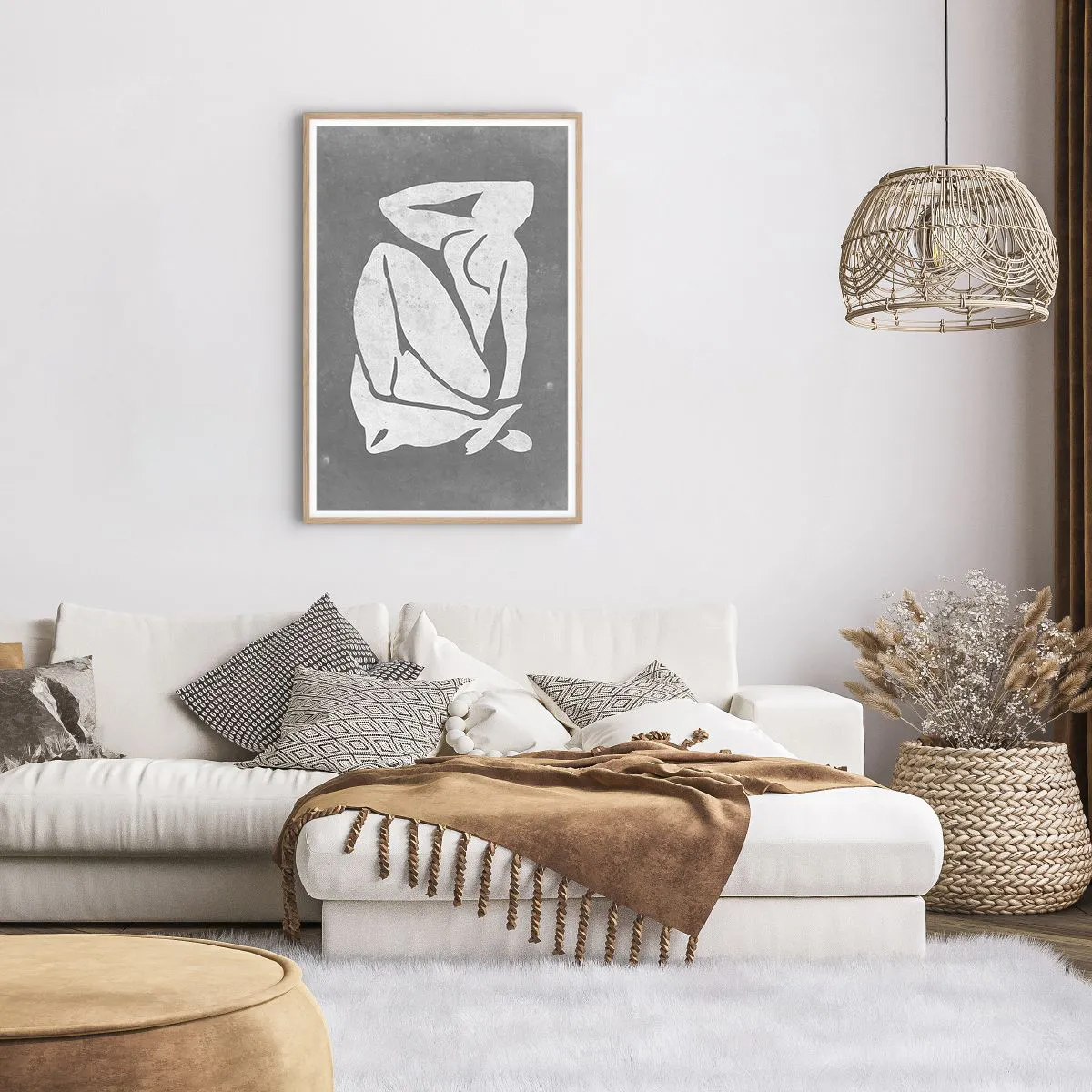 Affiche dans un chêne clair - Poster - En pensée - 61x91 cm