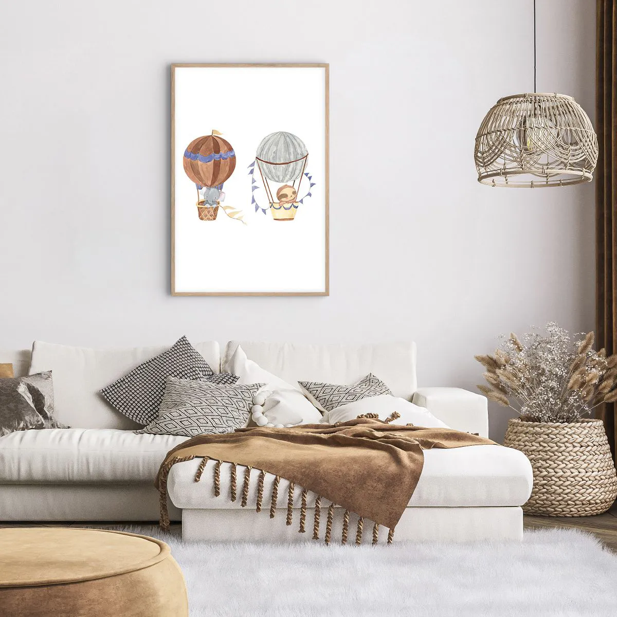 Poszter világos tölgy keretben - Barátok egy utazáson - 61x91 cm