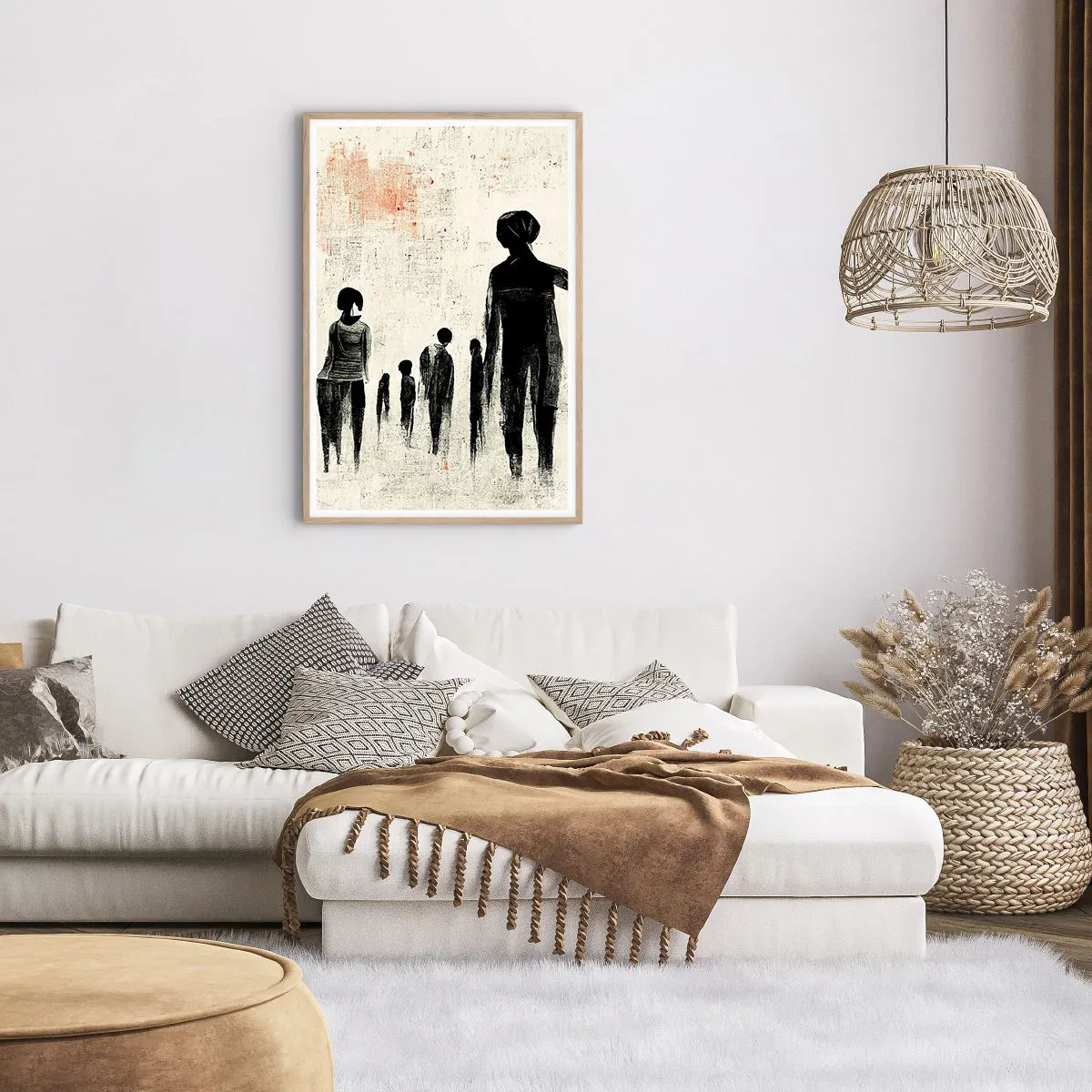 Pôster com moldura de carvalho claro - Contra a solidão - 61x91 cm