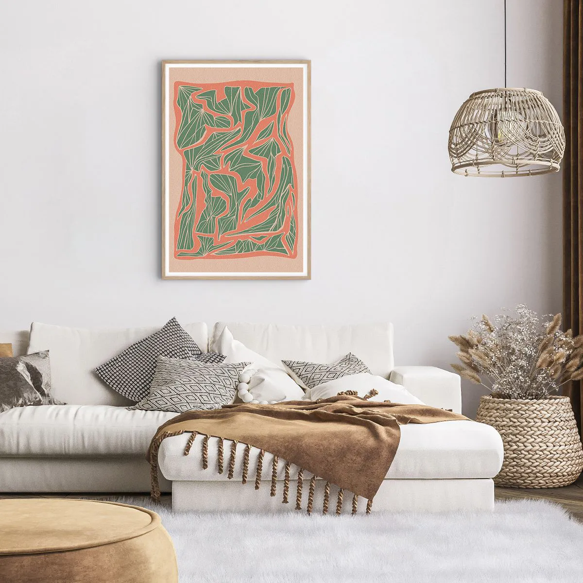 Poster in light oak frame - Struggles of Colar and Green - 61x91 cm