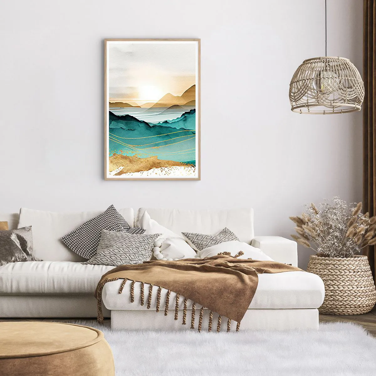 Poster in light oak frame - On the Verge of Abstract - Landscape - 61x91 cm