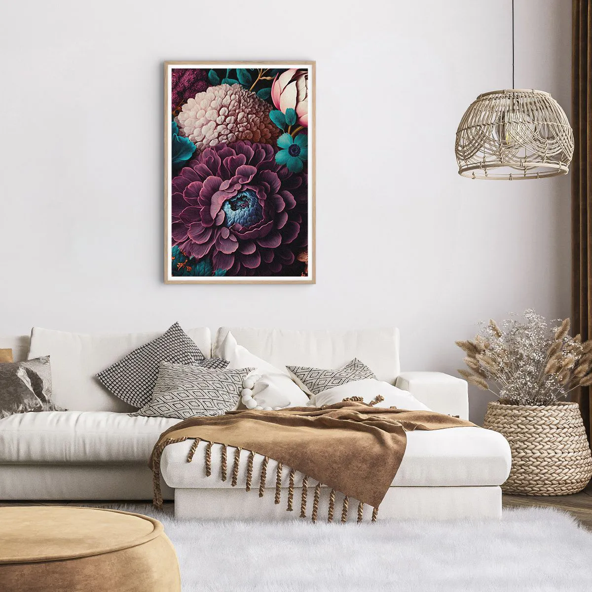 Affiche dans un chêne clair - Poster - La nature en abondance - 61x91 cm