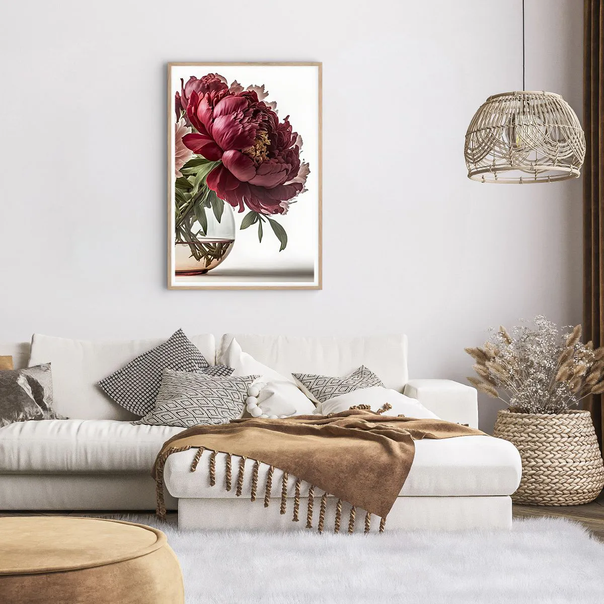 Póster en marco roble claro - En plena floración de la belleza - 61x91 cm