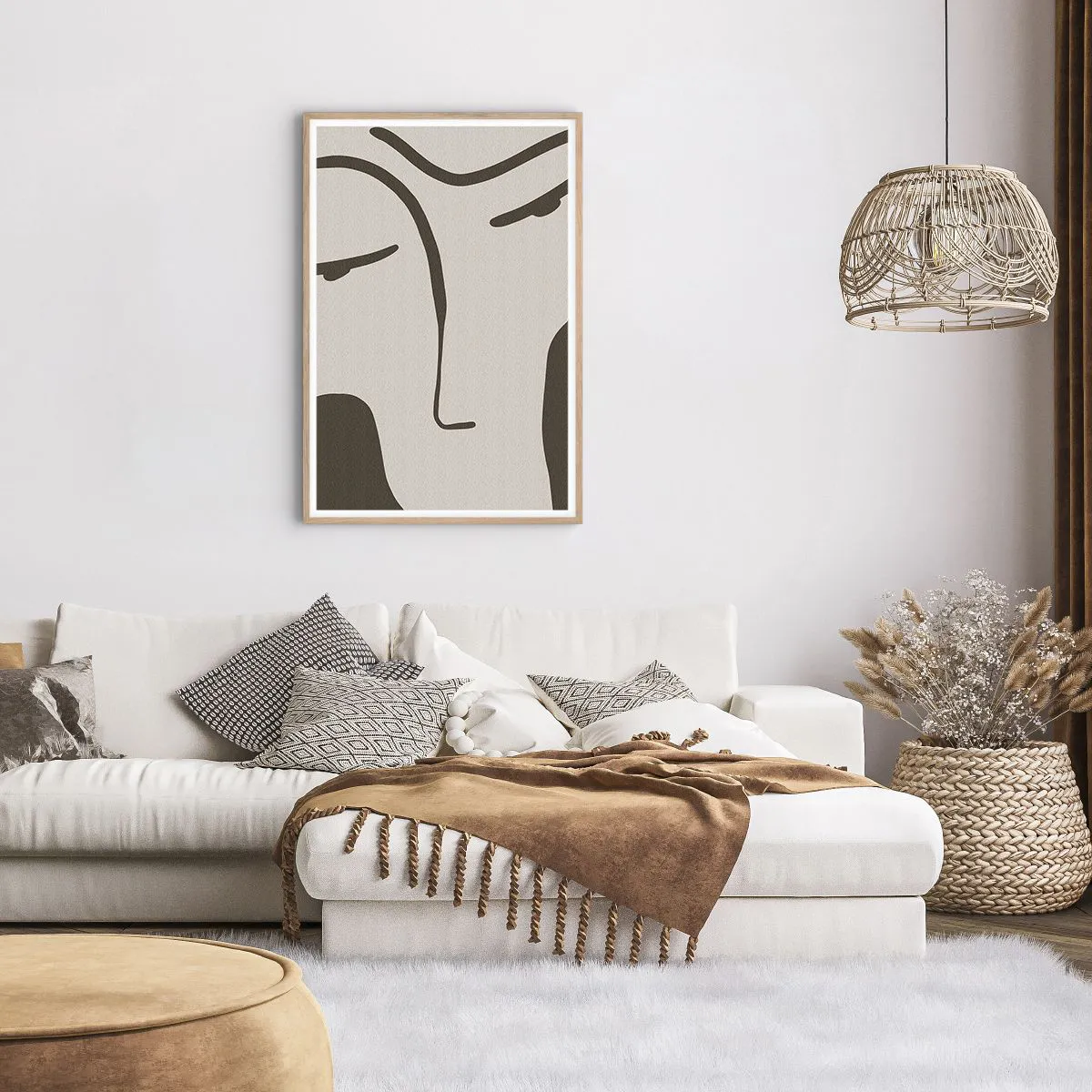 Poster în ramă de stejar deschis - Ca într-un tablou de Modigliani - 61x91 cm