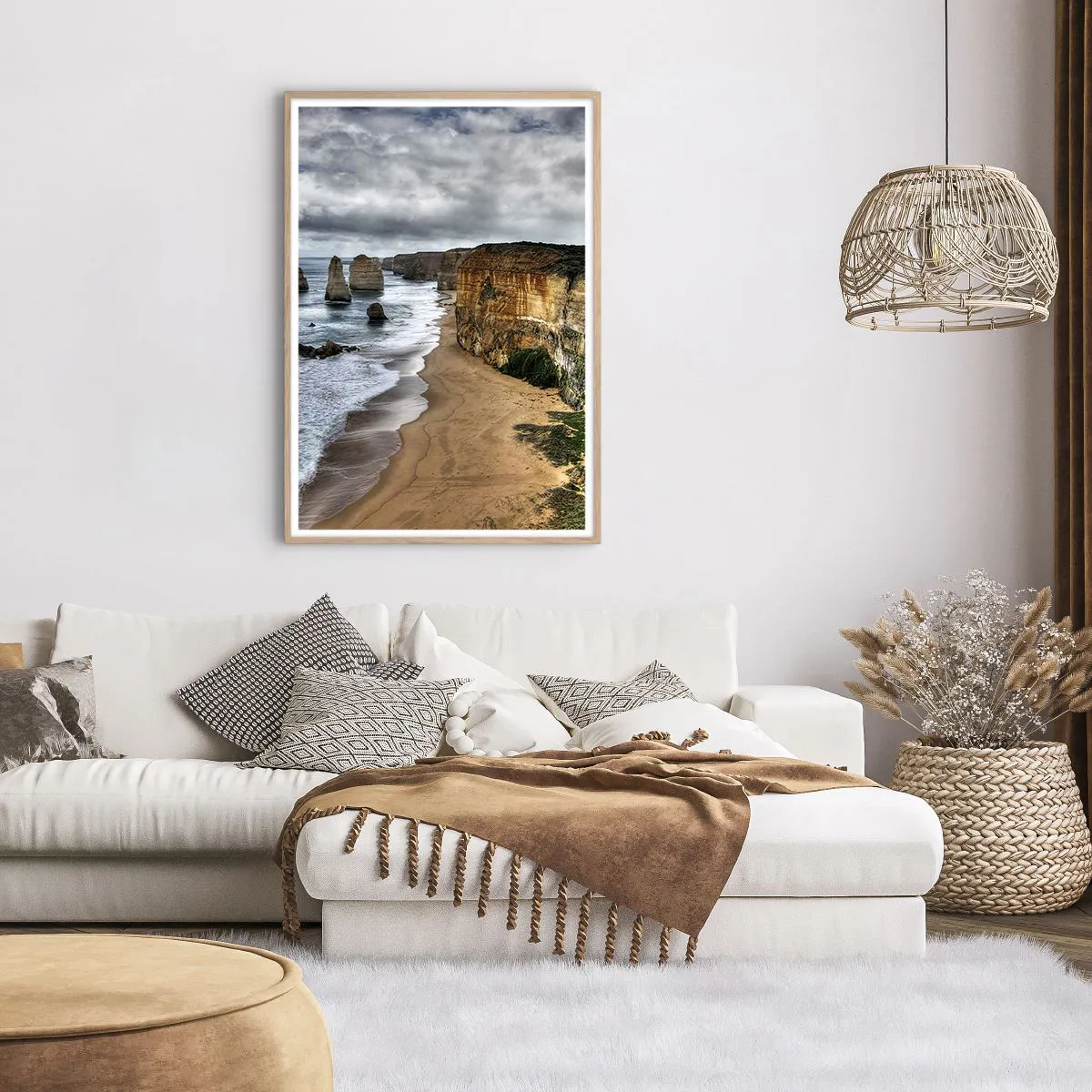 Póster en marco roble claro - Belleza en bruto - 70x100 cm