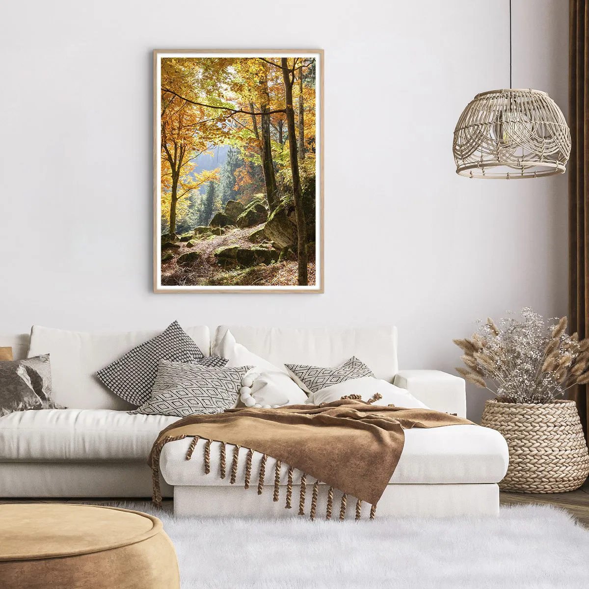 Poster in light oak frame - Time for Rest - 70x100 cm