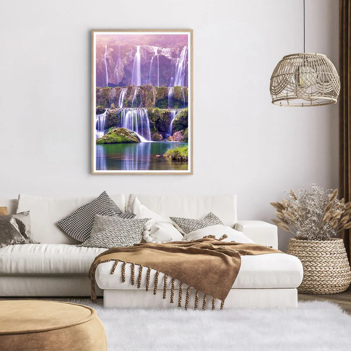 Affisch i ram av ljusek - Trappan till himlen - 70x100 cm