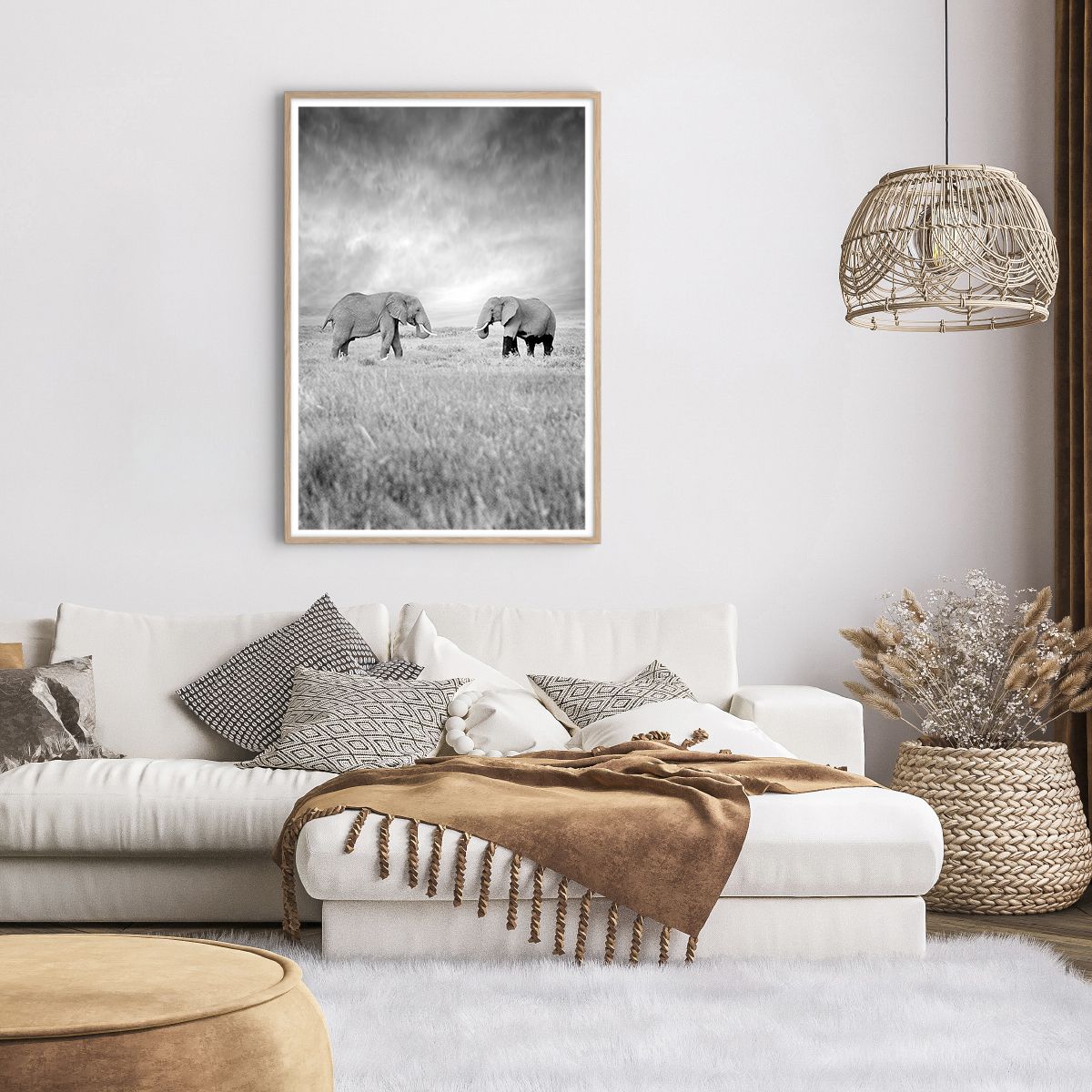 Poster in cornice rovere chiaro 70x100 cm - Grigio è bello - Arttor -  Decorazioni da parete moderne e originali, per il salotto e la camera da  letto