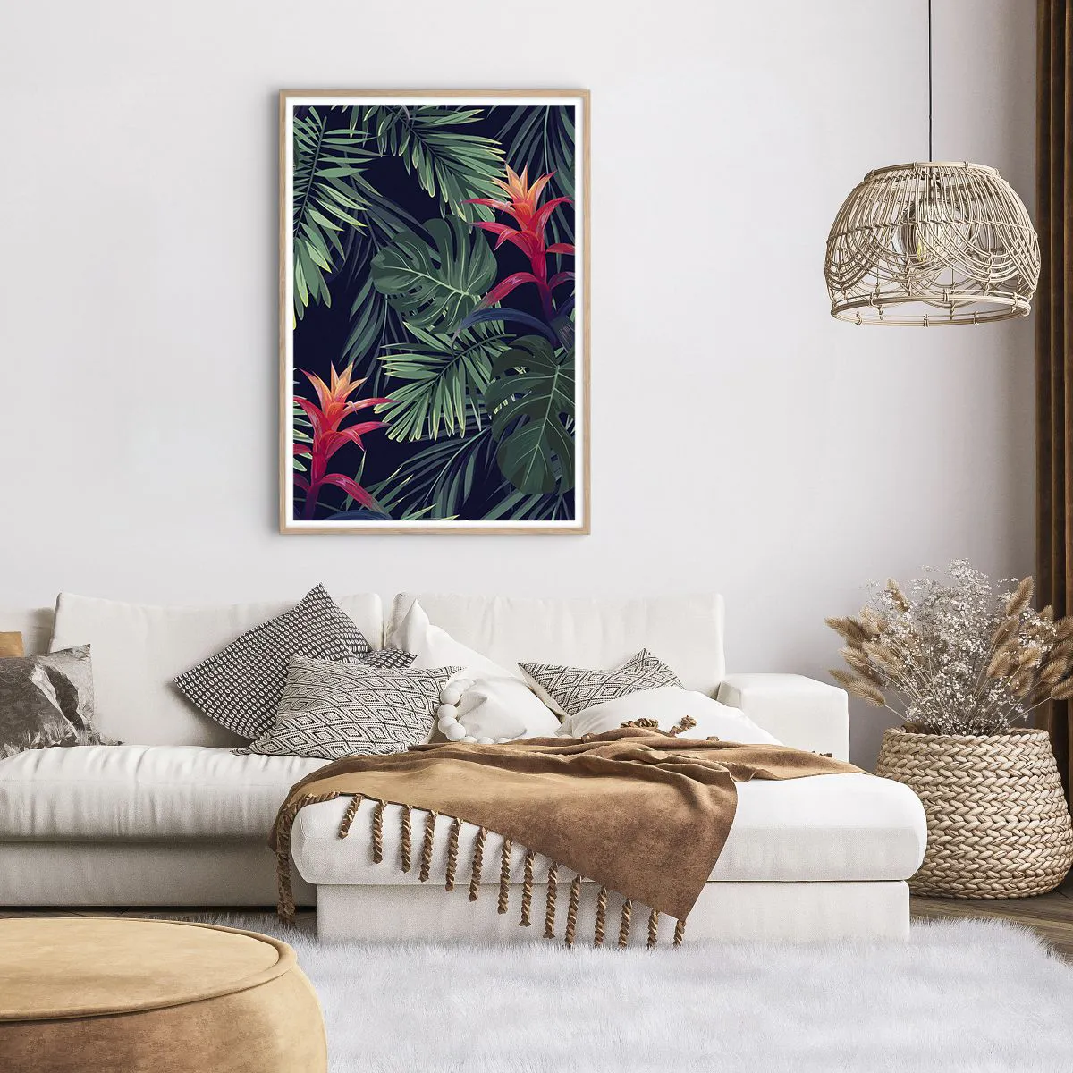 Affiche dans un chêne clair - Poster - immergé dans la nature - 70x100 cm